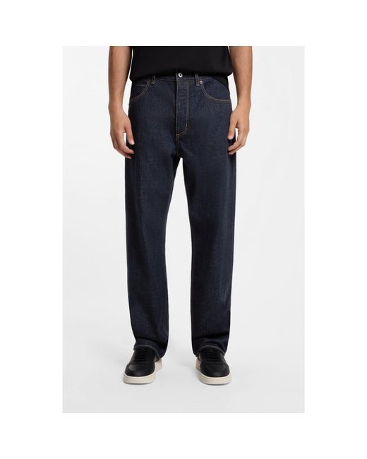 HUGO Blue Baggy-Fit Jeans for men