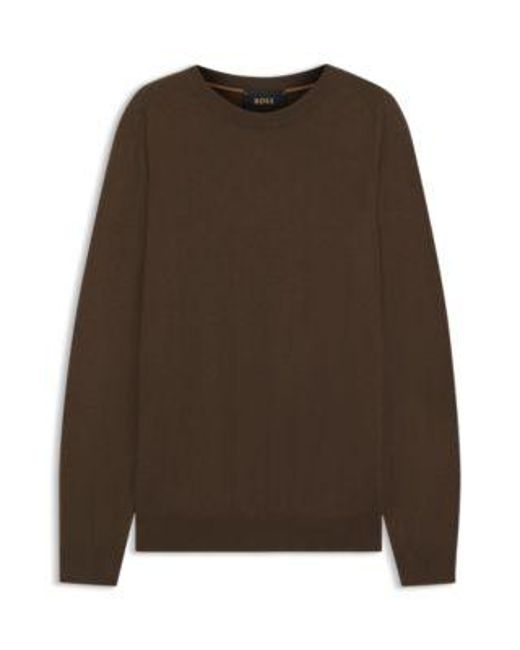 Pull En Laine, Soie Et Cachemire Boss pour homme en coloris Brown