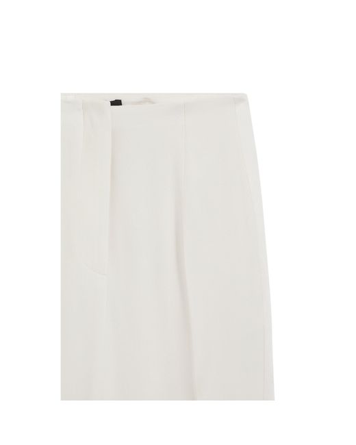 Boss White Straight-Fit Trousers