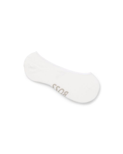 Boss White Two-Pack Of Invisible Socks