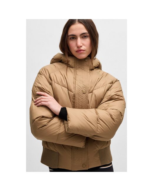 Boss Brown Equestrian Water-Repellent Padded Jacket