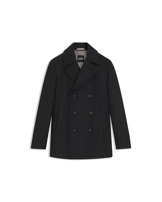 Boss Black Slim-Fit Double-Breasted Short Coat for men
