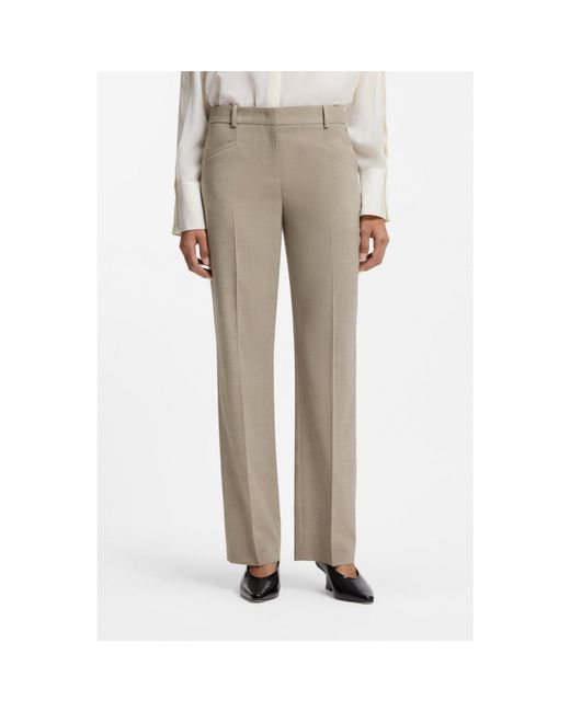 Boss Natural Relaxed-Fit Trousers
