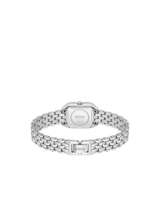 Boss Metallic Mae Petite Stainless-Steel Link-Bracelet Watch With- Dial