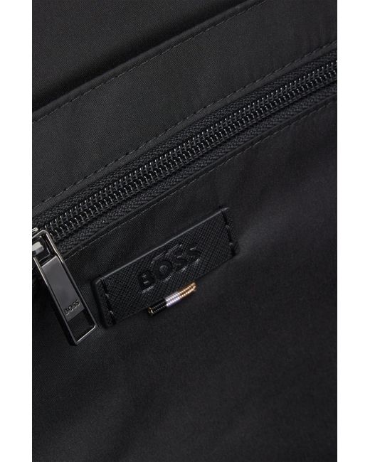Boss Rucksack Mit Monogrammen Und Folien-Logo-Prägung in Black für Herren