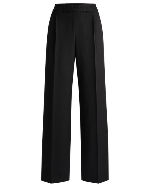HUGO Black Relaxed-Fit All-Gender-Hose mit elastischem Bund