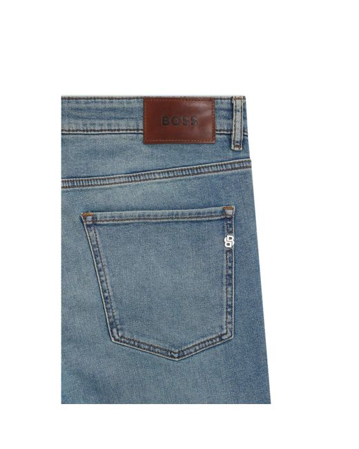 Boss Blue Delaware Slim-Fit Jeans for men