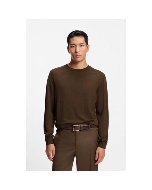 Boss Brown Knitted Sweater for men