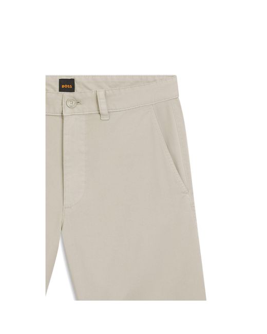 Boss Natural Slim-Fit Chino Shorts for men