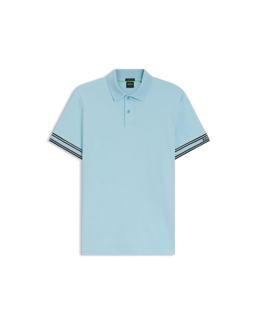 Boss Blue Slim-Fit Polo Shirt for men