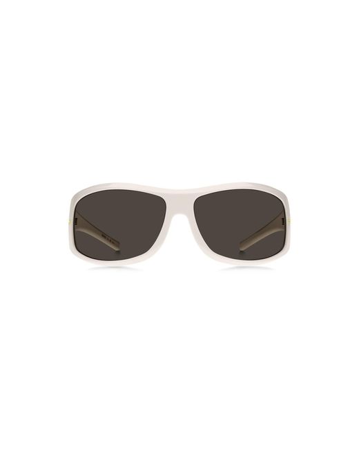 Boss White Mask-Style Sunglasses