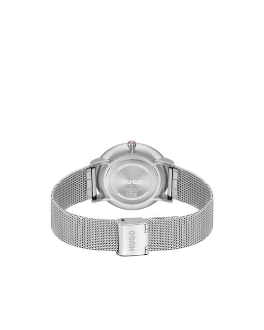 HUGO White Style-Tone Watch With Dial for men