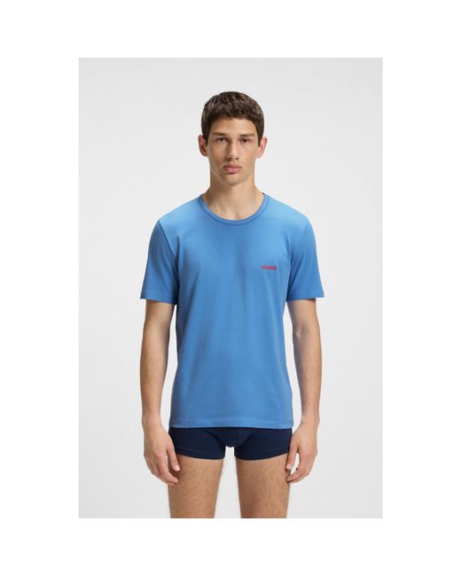 HUGO Blue Three-Pack Of Underwear T-Shirts for men
