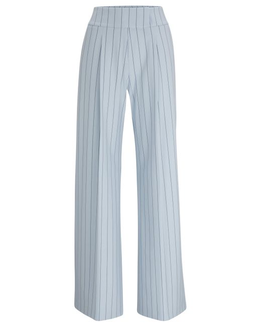 Pantalon extra long en tissu stretch à rayures tennis HUGO en coloris Blue