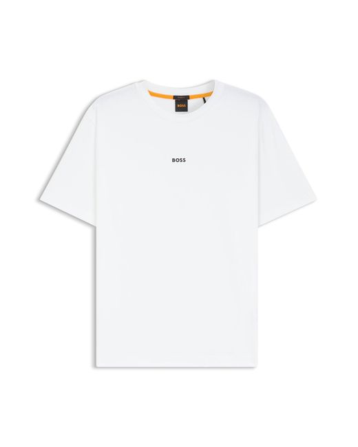 Boss Verantwoordelijk T-shirt Met Relaxte Pasvorm in het White voor heren