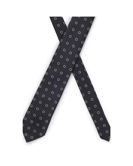 Boss Black Jacquard-Pattern Tie for men