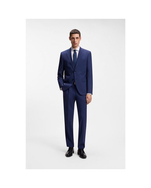 Boss Blue Two-Piece Regular-Fit Suit for men