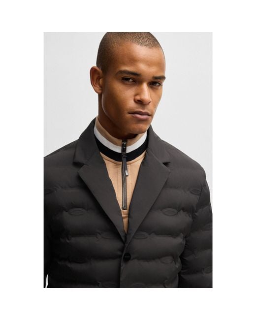 Boss Black Equestrian Blazer-Style Quilted Jacket for men