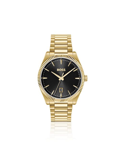 Boss Metallic Cheswick-Tone Watch With Fluted Bezel for men