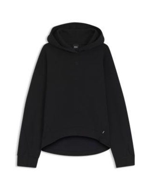 Sweat À Capuche En Coton Mélangé Avec Monogramme Double B Boss en coloris Black