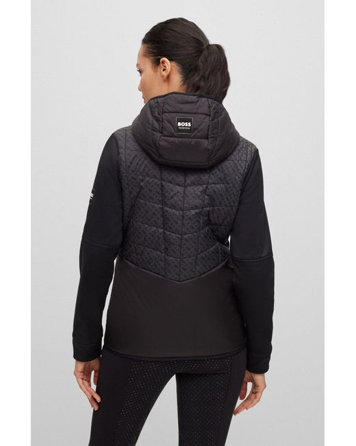 Boss Black Equestrian Padded Softshell Jacket With Signature Details