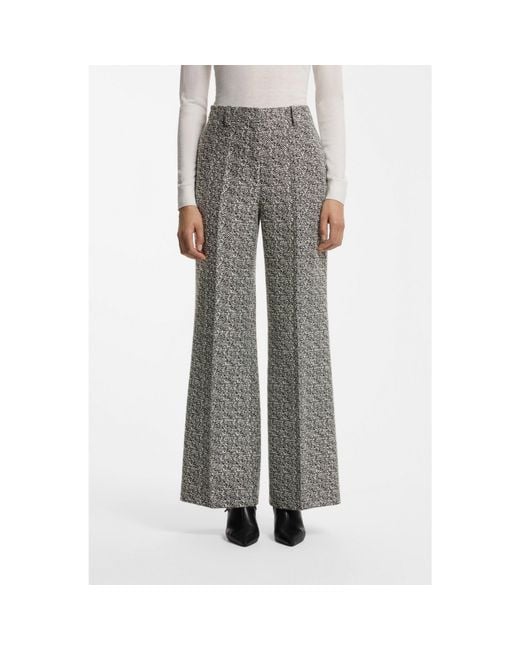 HUGO Gray Regular-Fit Trousers
