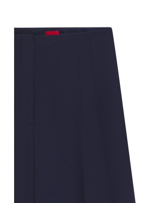 HUGO Blue Regular-Fit Hose Aus Stretch-Gewebe Mit Schmal Zulaufendem Bein