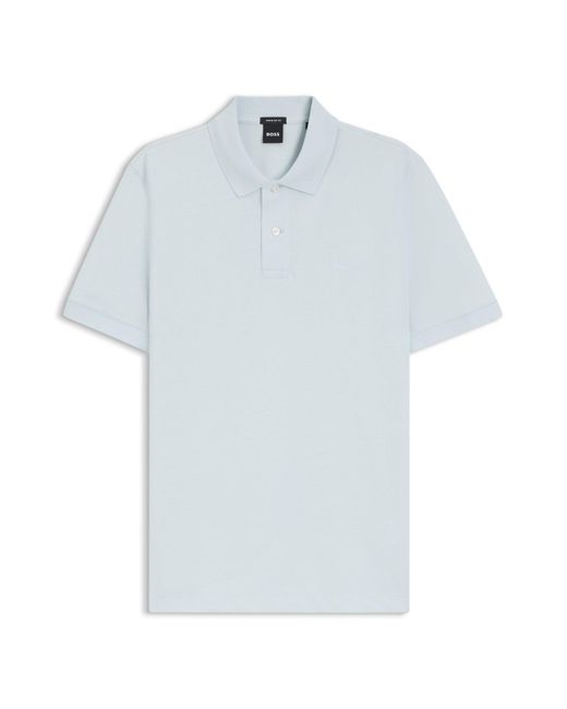 Boss Pallas Poloshirt Aus Baumwoll-Piqué Mit Logo-Stickerei in White für Herren