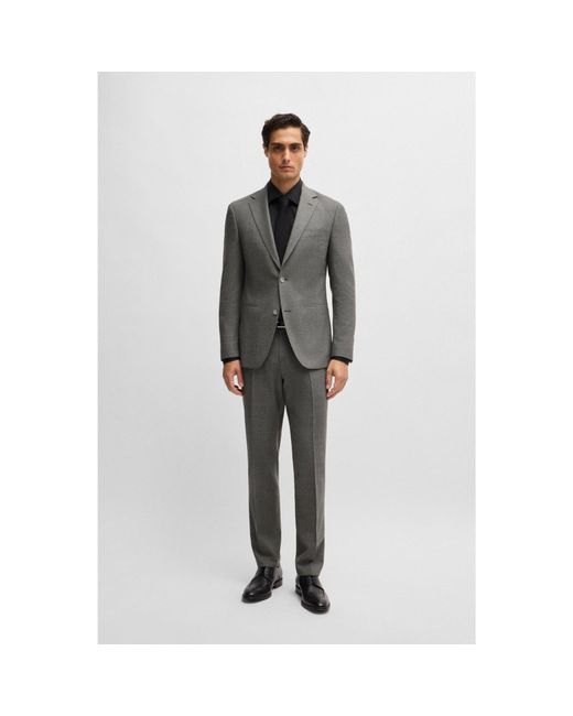 Boss Gray Slim-Fit Suit for men