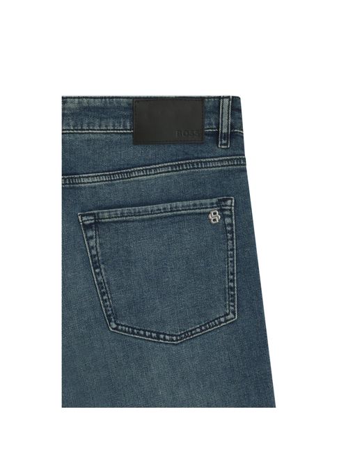 Boss Blue Tapered-Fit Jeans for men