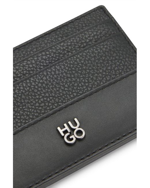 HUGO Kartenetui Aus Leder Mit Stack-Logo in Black für Herren