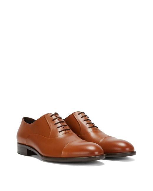 BOSS by HUGO BOSS Oxford Shoes In Smooth Leather in Brown for Men | Lyst  Canada