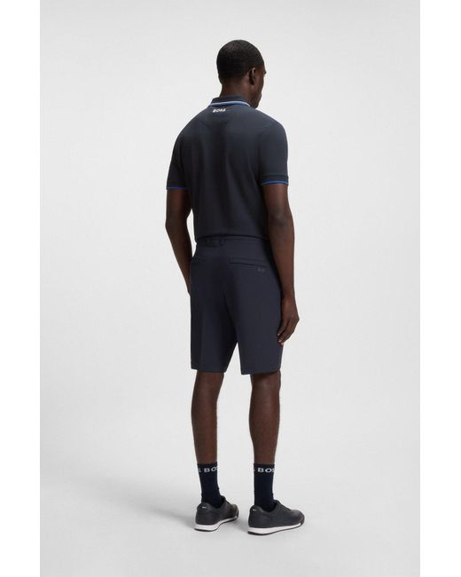 Boss Paddy-Polo Met Contrastlogo's Van Katoenmix in het Black voor heren