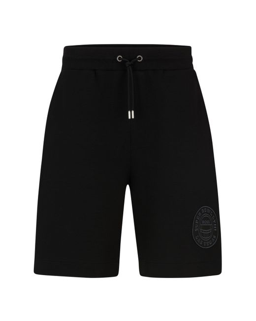 Boss X NFL Shorts aus Baumwoll-Mix mit Logo-Aufnäher in Black für Herren
