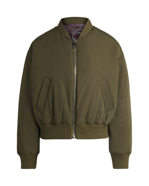 Boss Green Reversible Bomber Jacket With Water-repellent Finish