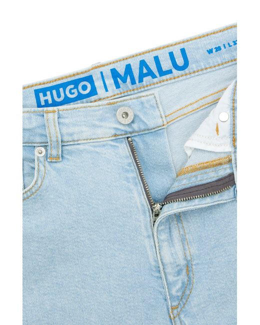 HUGO Blue Skinny-fit Jeans In Aqua Stretch Denim