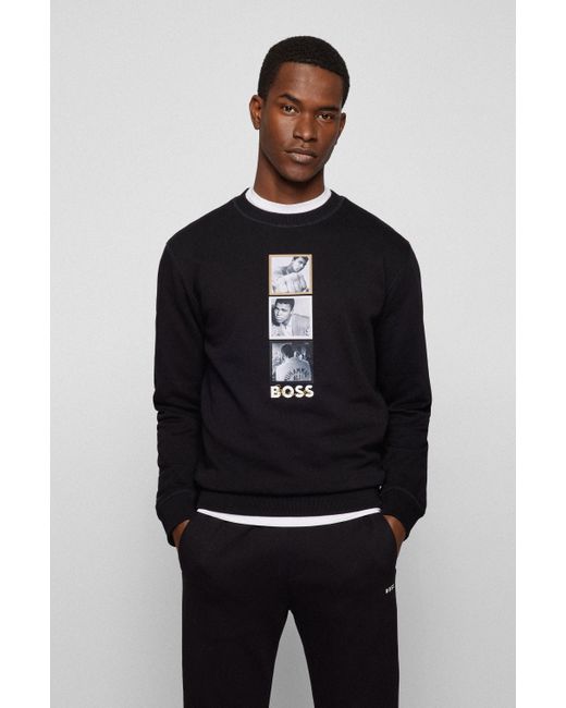 BOSS by HUGO BOSS Cotton French-terry Sweatshirt With Muhammad Ali 