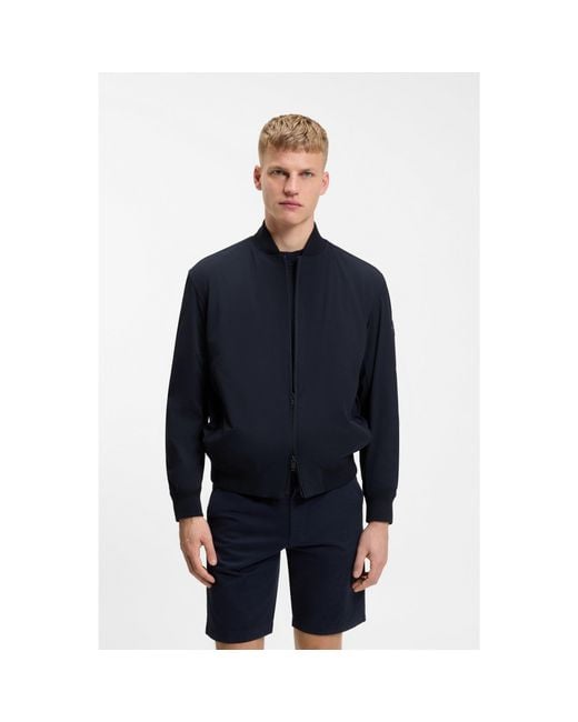 Boss Blue Regular-Fit Softshell Jacket With Four-Way Stretch for men