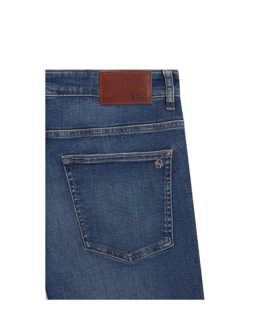 Boss Blue Delaware Slim-Fit Jeans for men