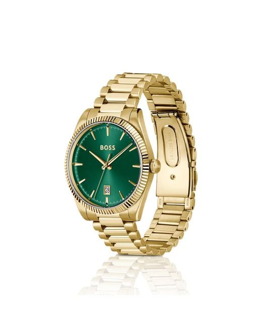 Boss Metallic Cheswick-Dial Watch With Fluted Bezel for men
