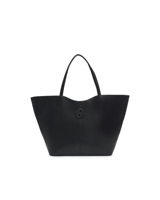 Boss Black Grained Tote Bag With Double B Monogram