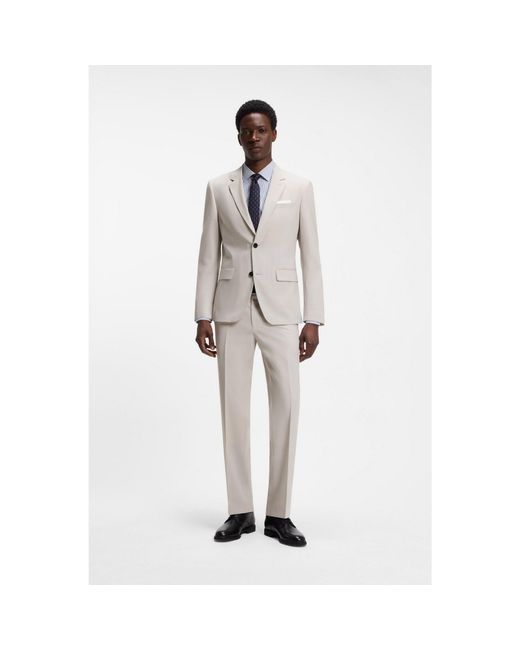 HUGO Gray Two-Piece Slim-Fit Suit for men
