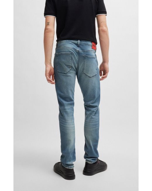 HUGO Extra Slim-fit Jeans Van Blauw Comfortabel Stretchdenim in het Blue voor heren