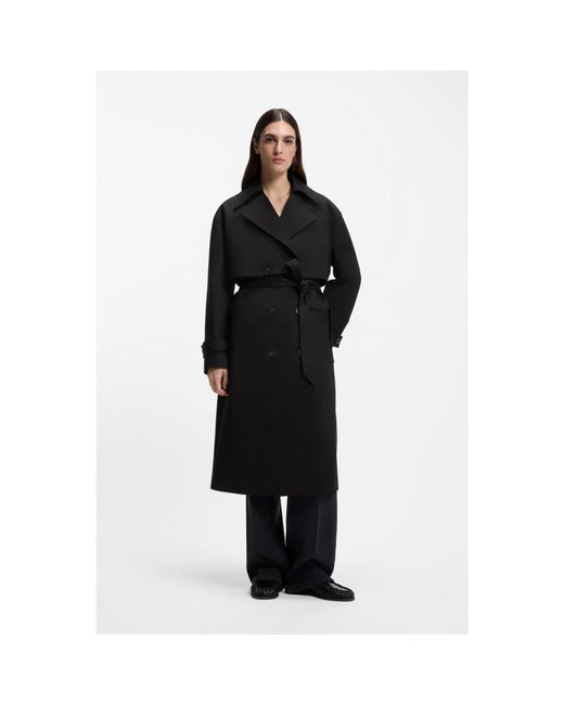 Boss Black Adaptable Stretch-Cotton Trench Coat And Dress