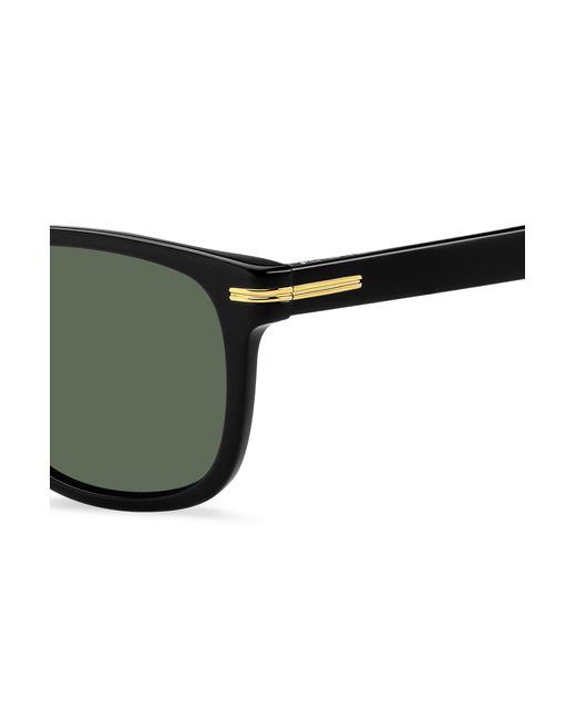 Boss Black-acetate Sunglasses With Gold-tone Hardware for men