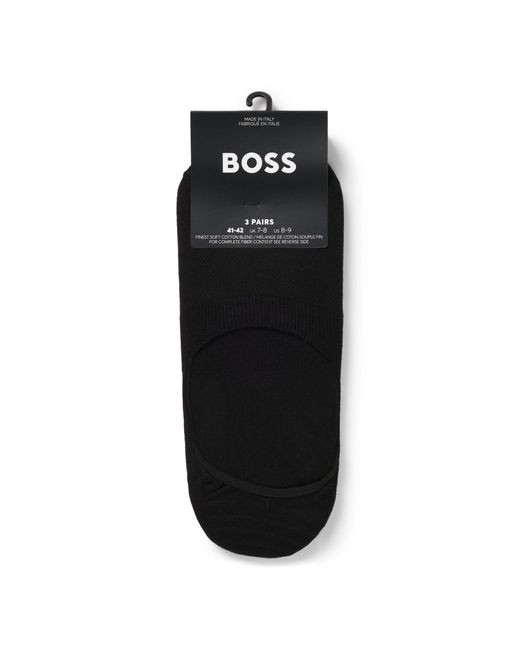 Boss Black Three-Pack Of Invisible Socks for men