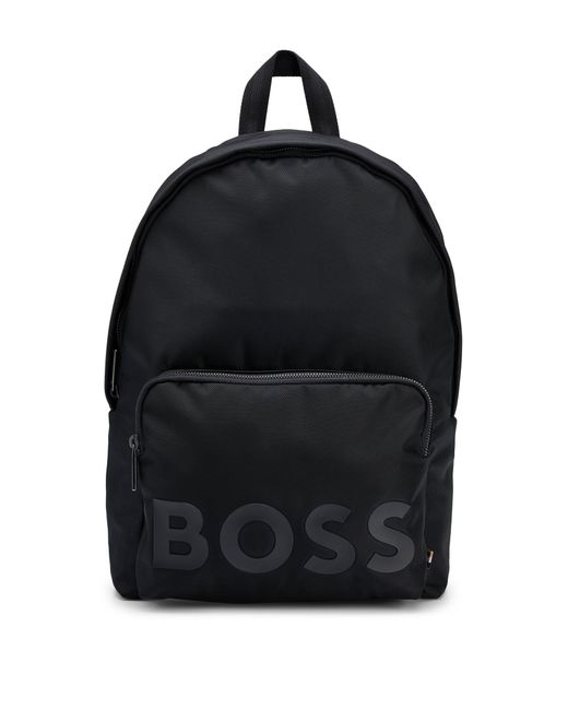 Boss Black Backpack With Tonal Logo Detail for men