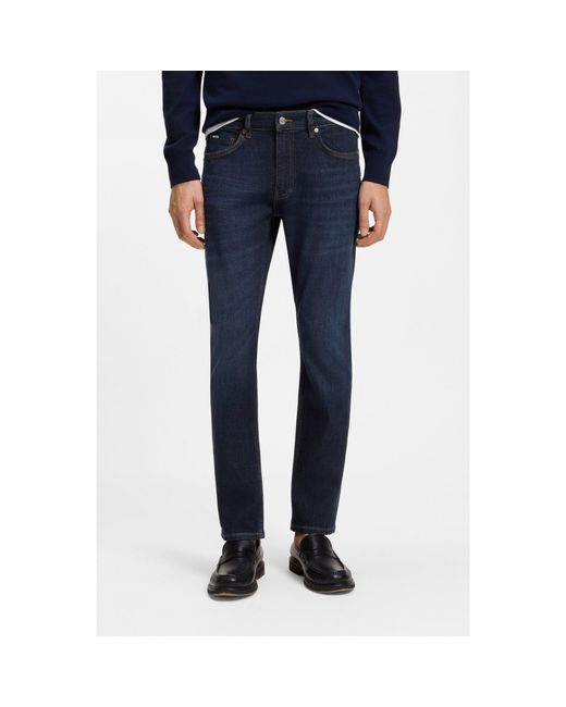 Boss Blue Delaware Slim-Fit Jeans for men