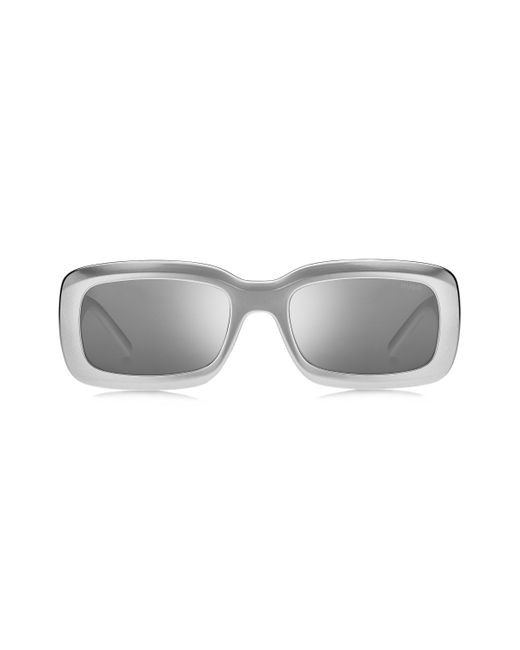 HUGO Graue Sonnenbrille mit Stack-Logo an den Bügeln in Gray für Herren