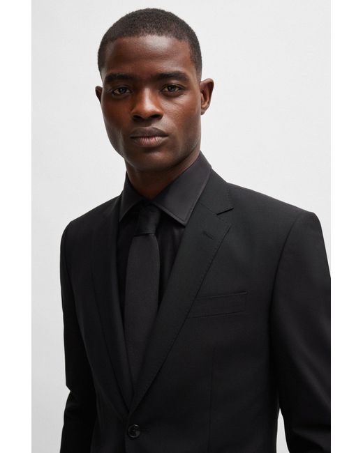 Boss Black Slim-fit Suit In Stretch Virgin Wool for men